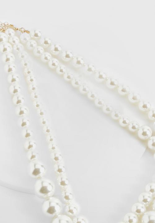 boohoo - Chunky pearl necklace - pearl