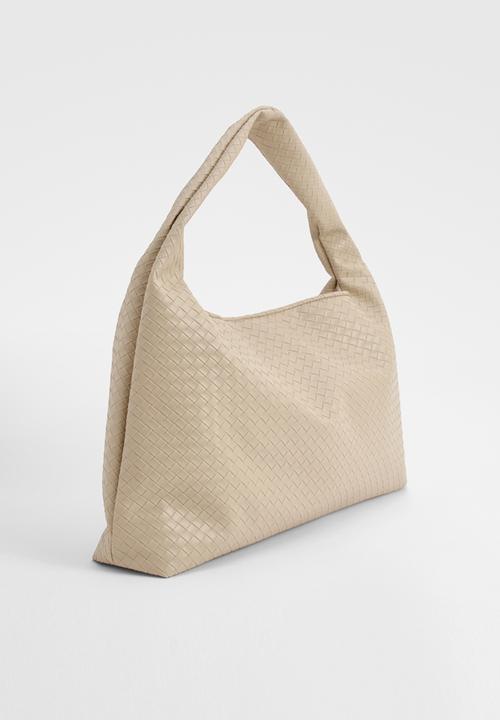 boohoo - Oversized woven tote bag - stone