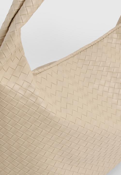 boohoo - Oversized woven tote bag - stone