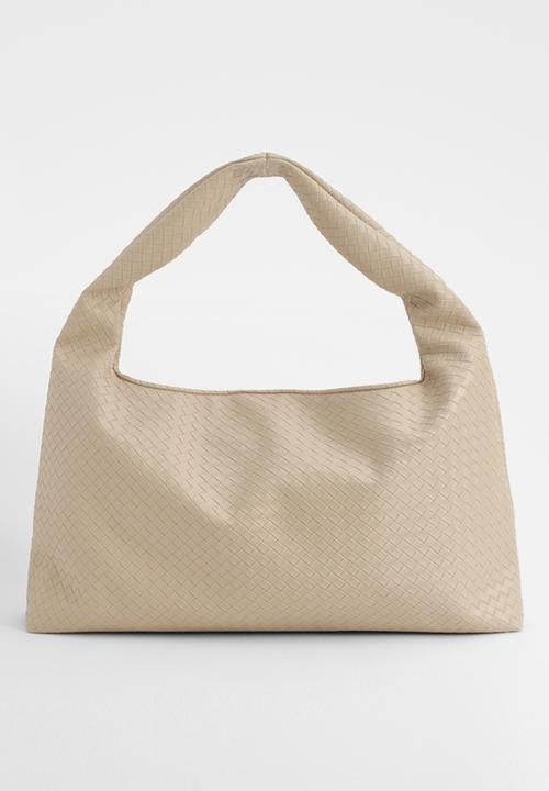 boohoo - Oversized woven tote bag - stone