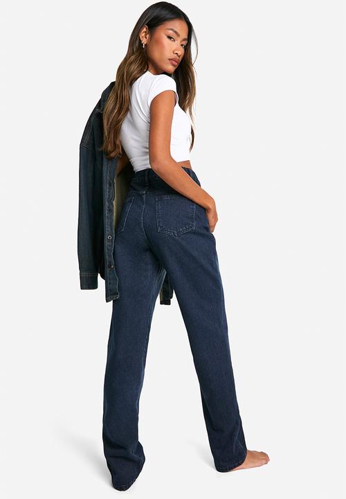 boohoo - Basic Straight Leg Jeans - Dark Indigo
