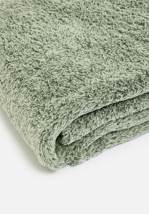 Sixth Floor - Shaggy Fleece Melange Throw - Forest