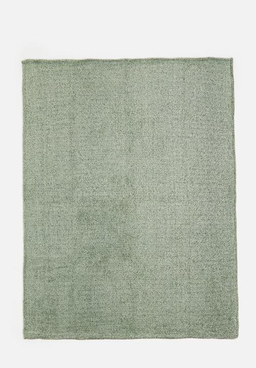 Sixth Floor - Shaggy Fleece Melange Throw - Forest