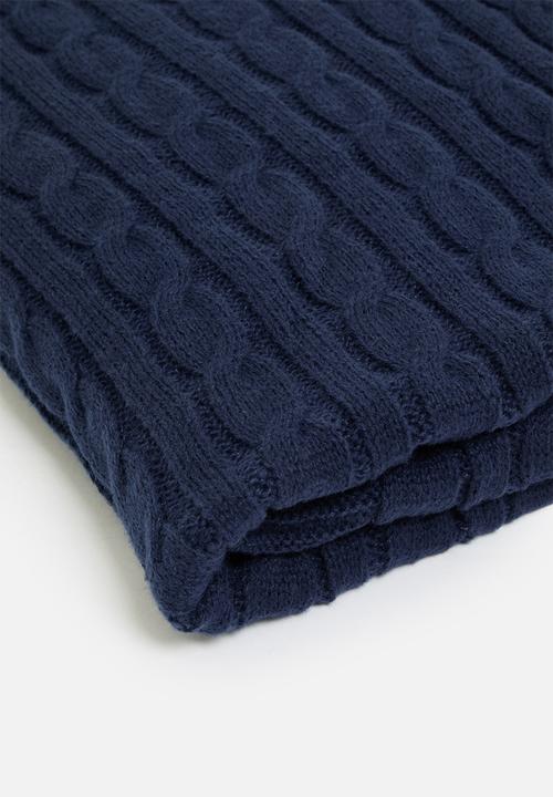 Sixth Floor - Knitted Throw - Indigo