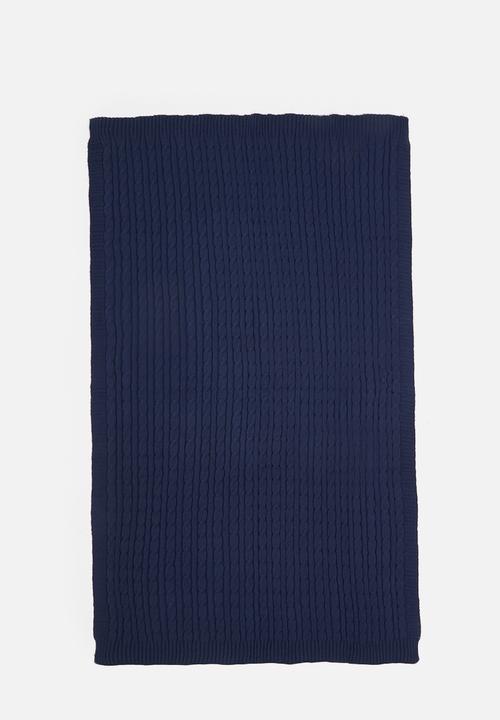 Sixth Floor - Knitted Throw - Indigo