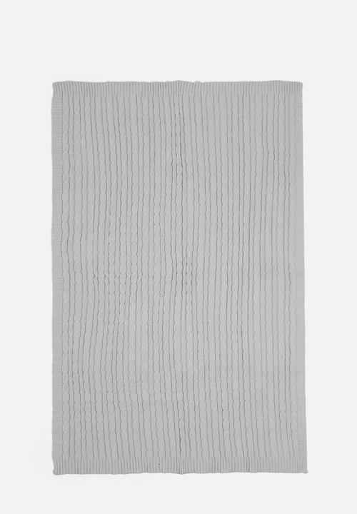 Sixth Floor - Knitted Throw - Grey