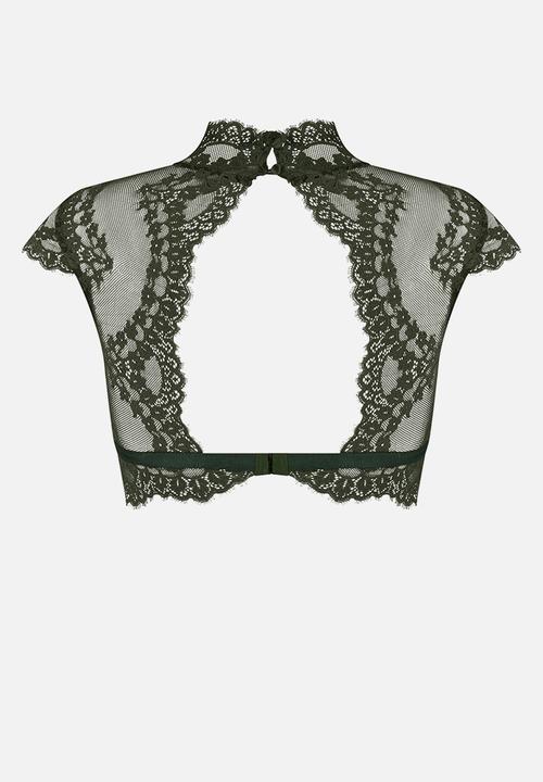 Hunkemoller - Plus Daisy Bralette - kombu green