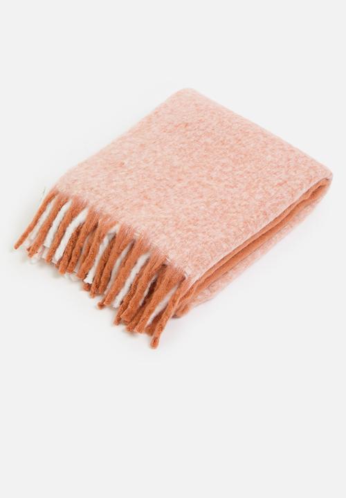 Sixth Floor - Faux Mohair Throw  - Rust