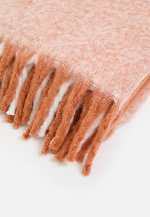Sixth Floor - Faux Mohair Throw  - Rust