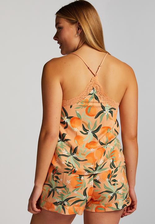 Hunkemoller - Cami Woven Vibrant Summer - almost apricot