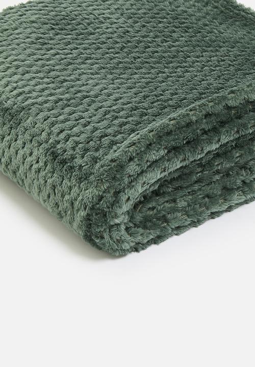 Sixth Floor - Waffle Plush Fleece - Forest