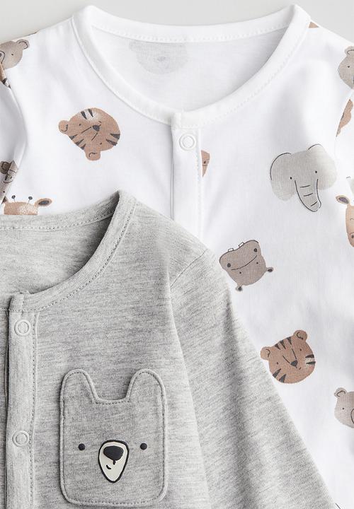 H&M - 2-Pack patterned cotton pyjamas - white animals