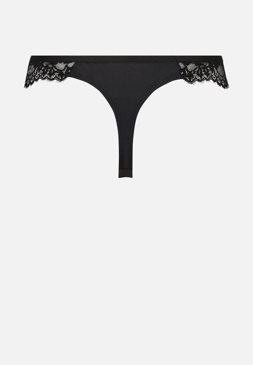 Hunkemoller - Plus Daisy string r - caviar