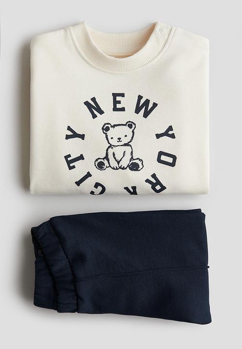 H&M - 2-Piece sweatshirt set - White New York City