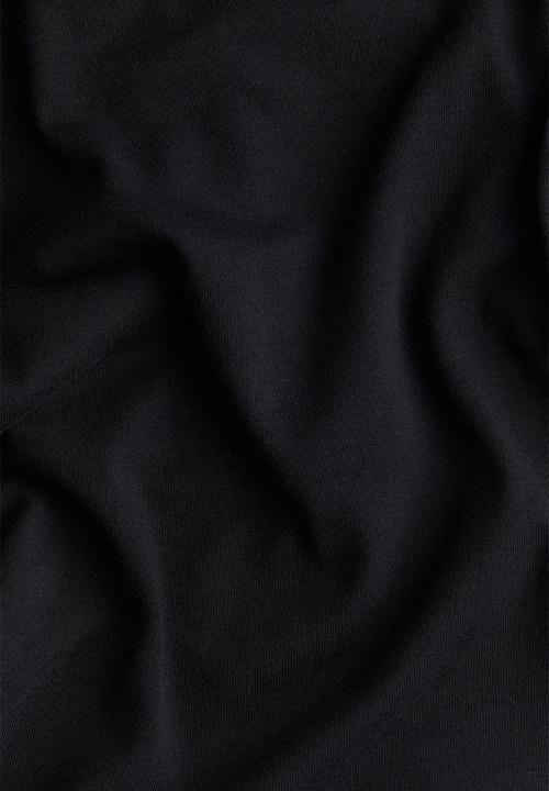 H&M - Decorative-placket ribbed top - black