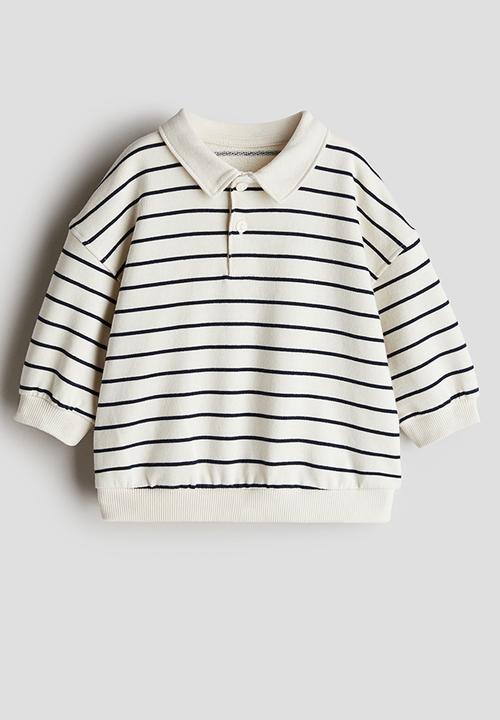 H&M - Collared sweatshirt - white