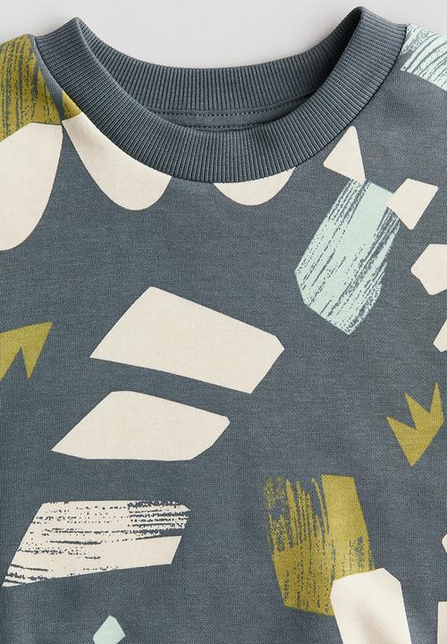 H&M - Sweatshirt - Dark turquoise Patterned
