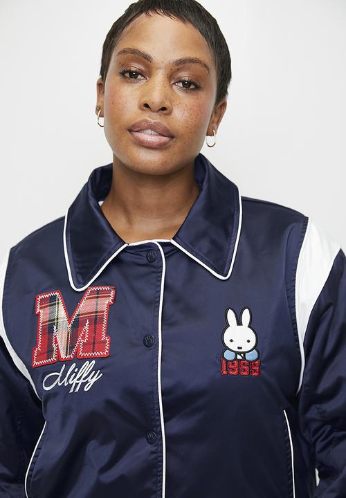 Cotton On - Plus lcn miffy varsity bomber jacket - heritage blue