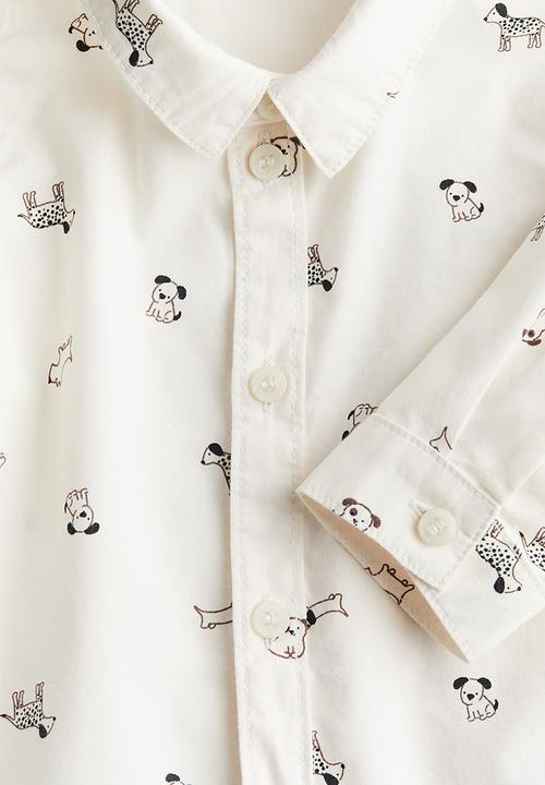H&M - Patterned cotton shirt - white