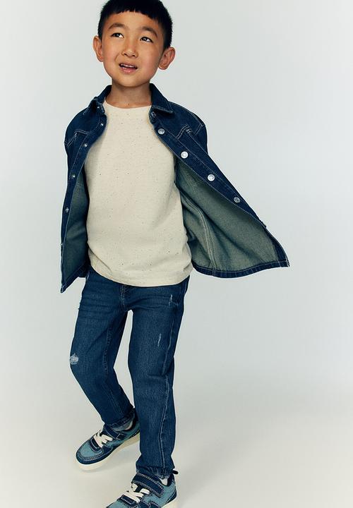 H&M - Relaxed tapered fit jeans - blue