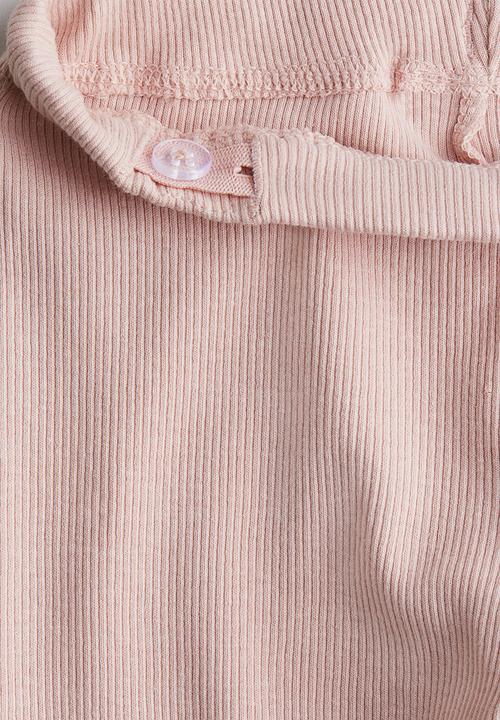 H&M - Ribbed jersey leggings - pink