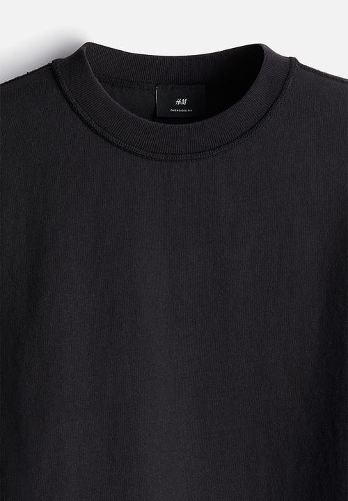 H&M - Boxy fit washed T-shirt - black