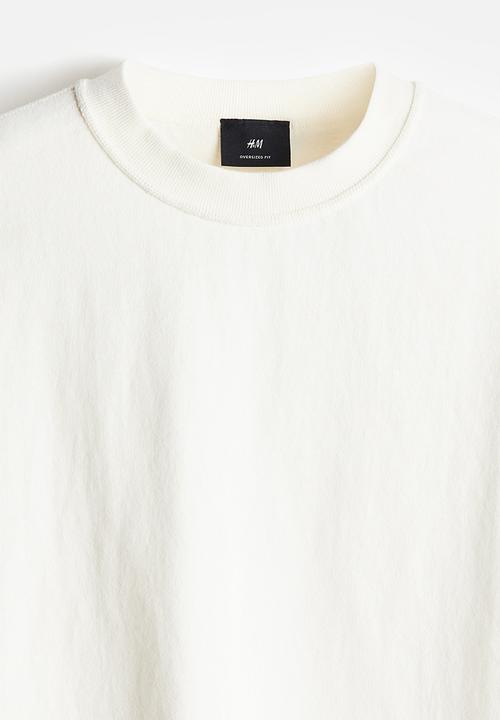 H&M - Boxy fit washed T-shirt - white
