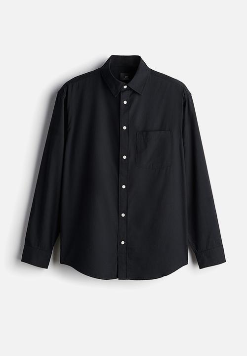 H&M - Regular fit modal-blend shirt - black