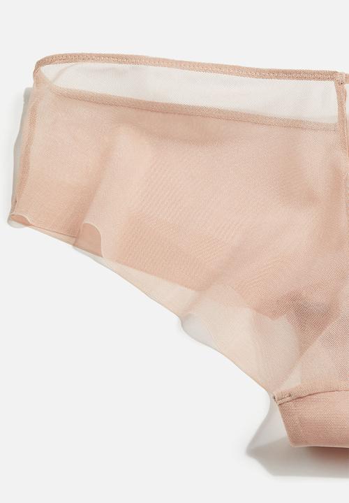 H&M - 2-Pack mesh hipster briefs - beige