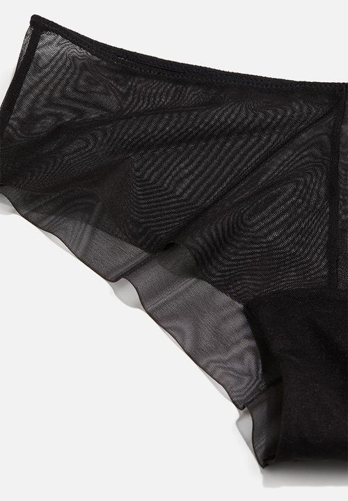 H&M - 2-Pack mesh hipster briefs - black