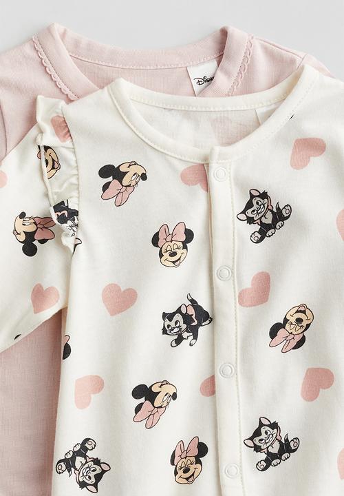 H&M - 2-Pack printed pyjamas - light pink minnie mouse
