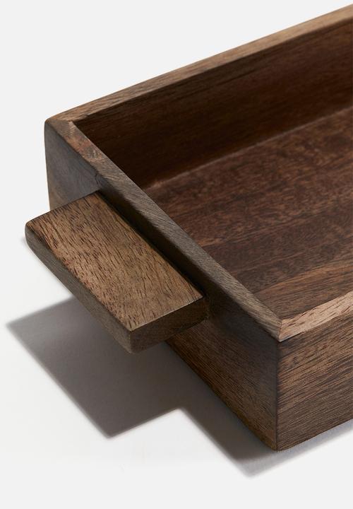 H&M - Mango wood tray - dark brown
