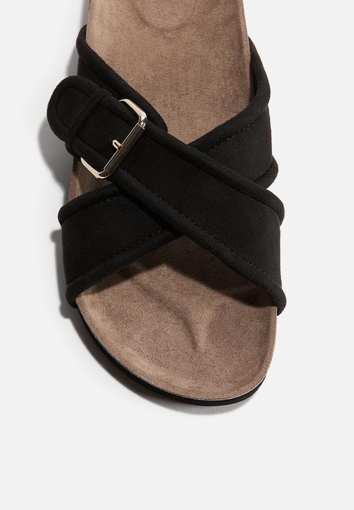 H&M - Crossover-strap sandals - black