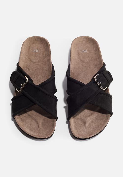 H&M - Crossover-strap sandals - black
