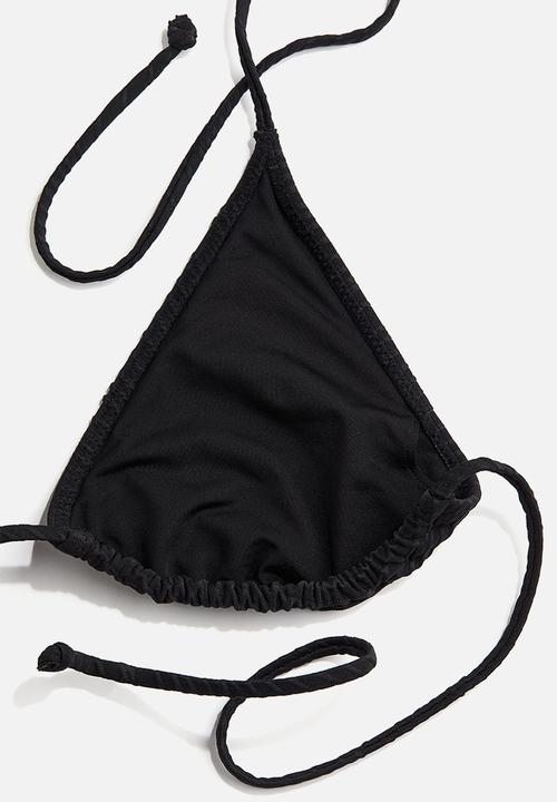 H&M - Padded triangle bikini top - black