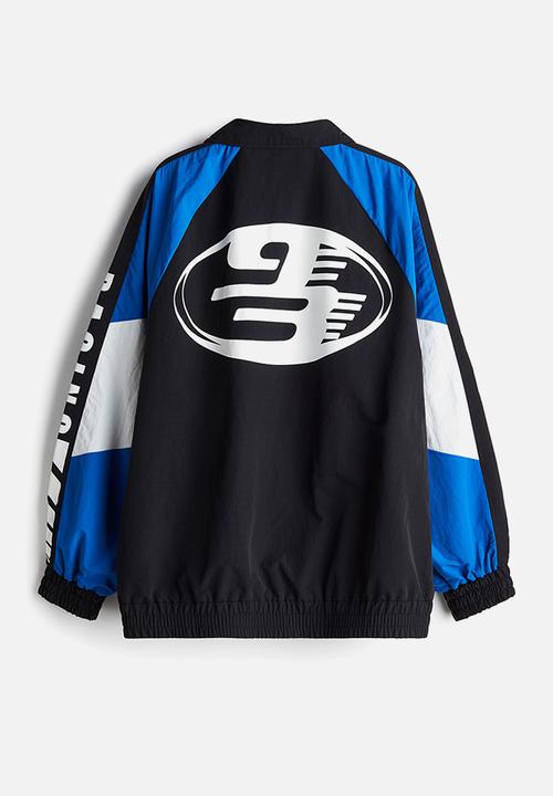 H&M - Oversized printed windbreaker - black