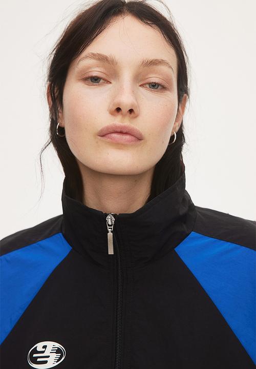 H&M - Oversized printed windbreaker - black