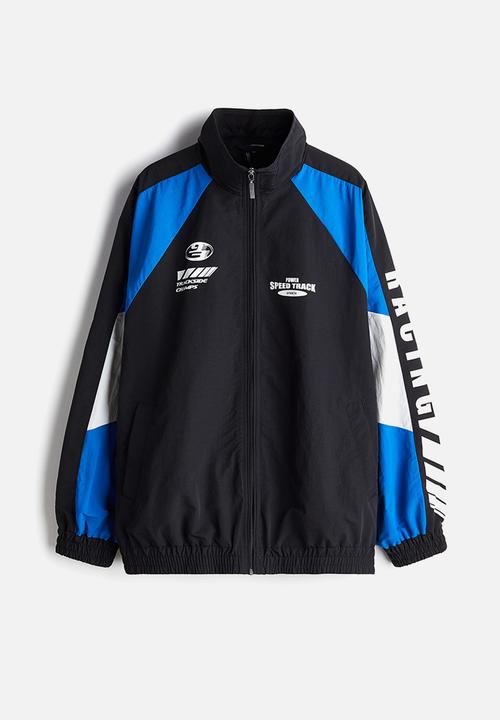 H&M - Oversized printed windbreaker - black