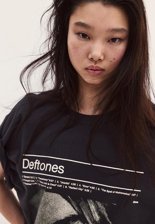 H&M - Oversized printed t-shirt - black,multi