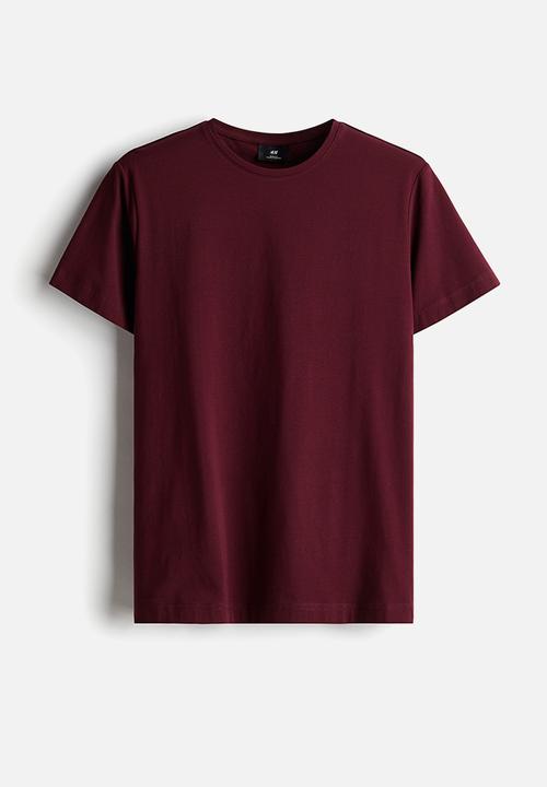 H&M - Slim fit round-necked T-shirt - red
