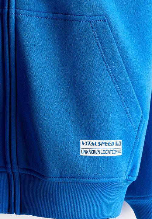 H&M - Oversized zip-through hoodie - blue