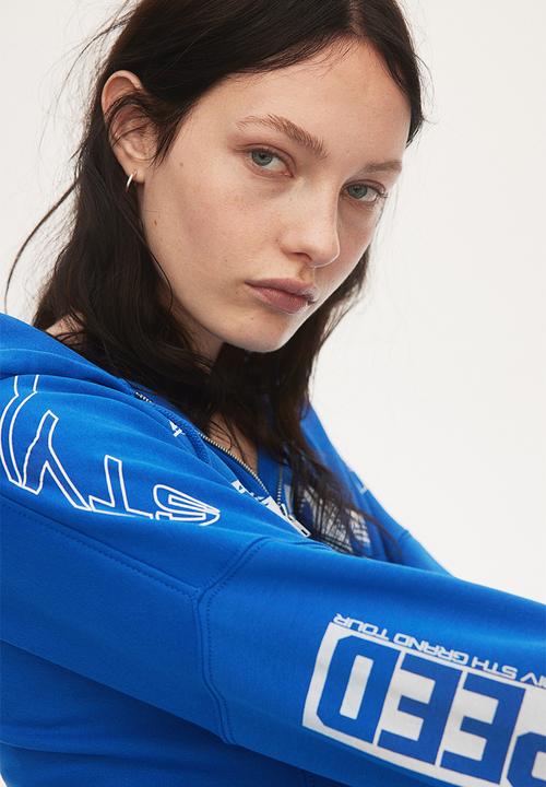H&M - Oversized zip-through hoodie - blue