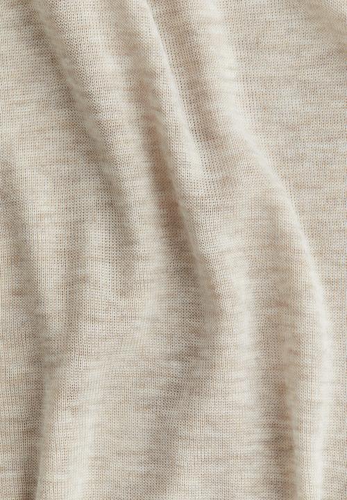 H&M - Fine-knit T-shirt - beige
