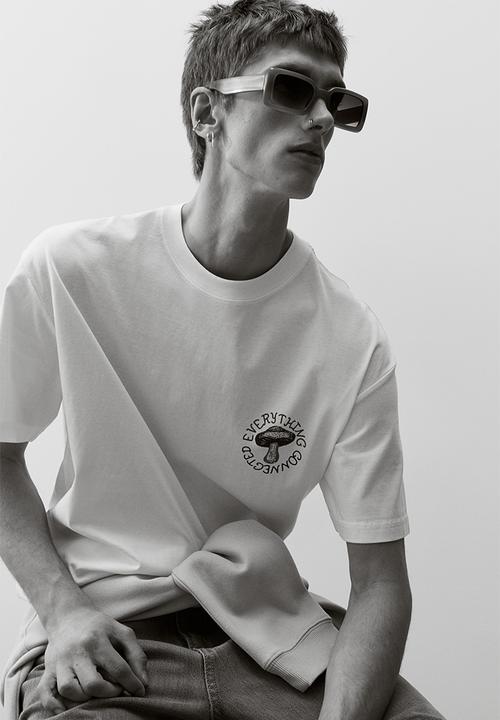 H&M - Loose fit printed T-shirt - white