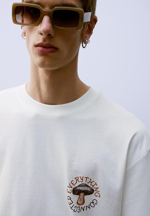 H&M - Loose fit printed T-shirt - white