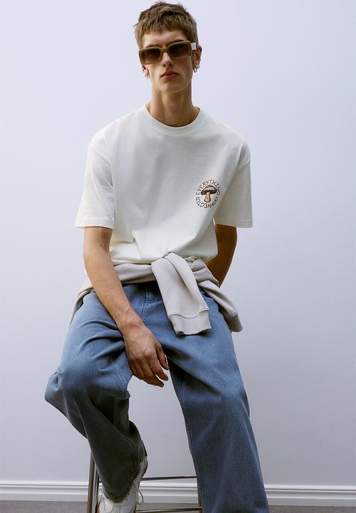 H&M - Loose fit printed T-shirt - white