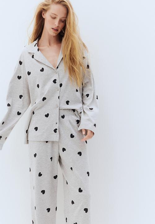 H&M - Patterned jersey pyjamas - grey