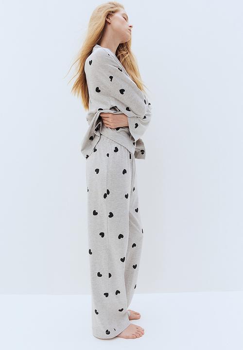 H&M - Patterned jersey pyjamas - grey