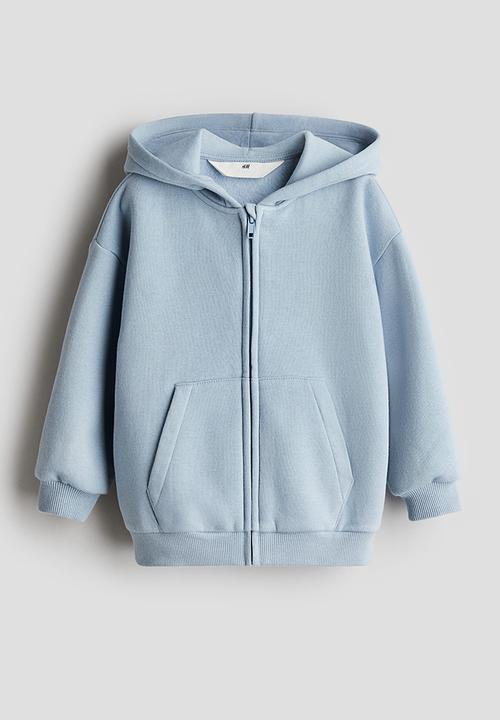 H&M - Zip-through hoodie - light blue