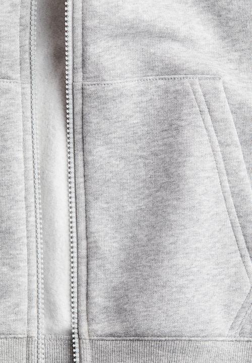 H&M - Zip-through hoodie - light grey marl